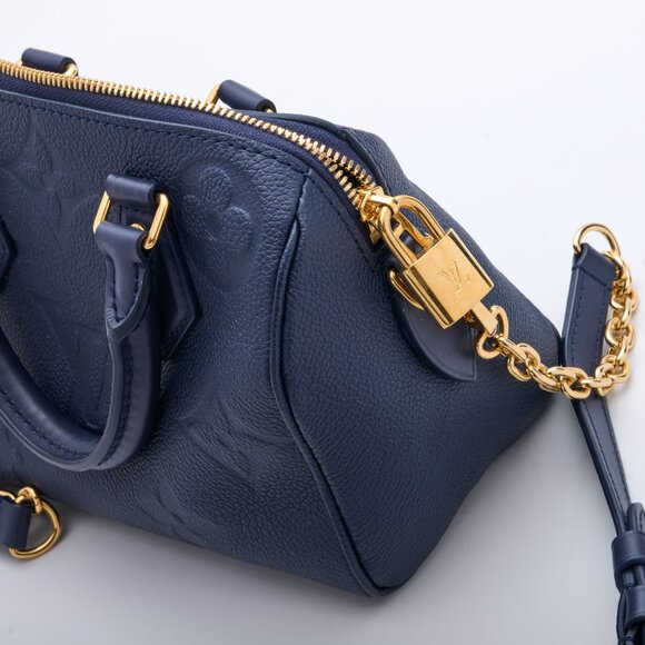 Louis Vuitton Speedy Blue Bandoulière Monogram Empreinte - Picture 4 of 15